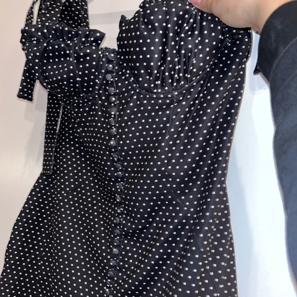 House of CB Paloma black & white polka dot dress - Picture 4 of 9